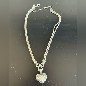 Silver Heart Pendant Necklace